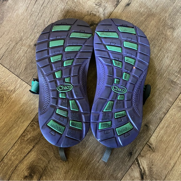 Chaco ZX1 EcoTread Sport Sandals Mint Leaf Pink Purple size 4 Girls - Picture 8 of 8